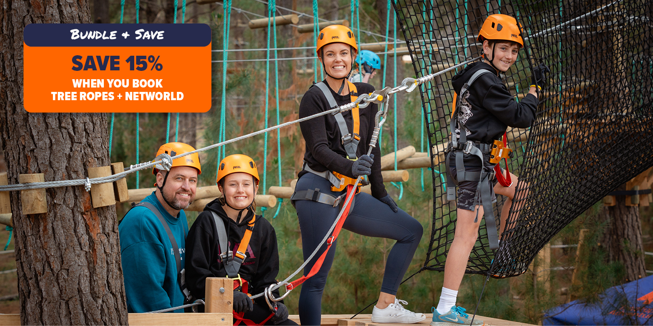 Treetops Canberra | Book Networld and Tree ropes to save 15%